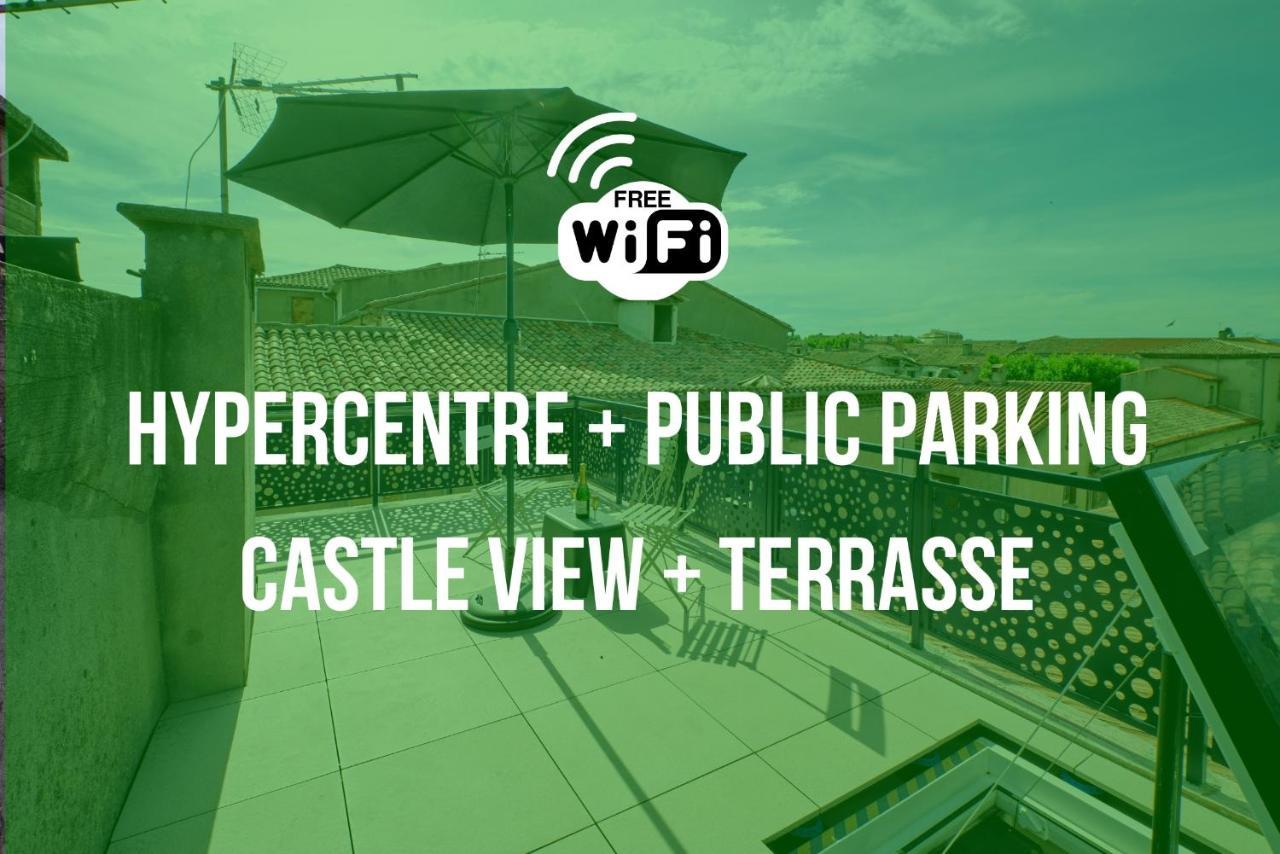 Апартаменты Mon Toit Carcassonnais •Hypercentre •Terrasse •Vue Каркассон Экстерьер фото